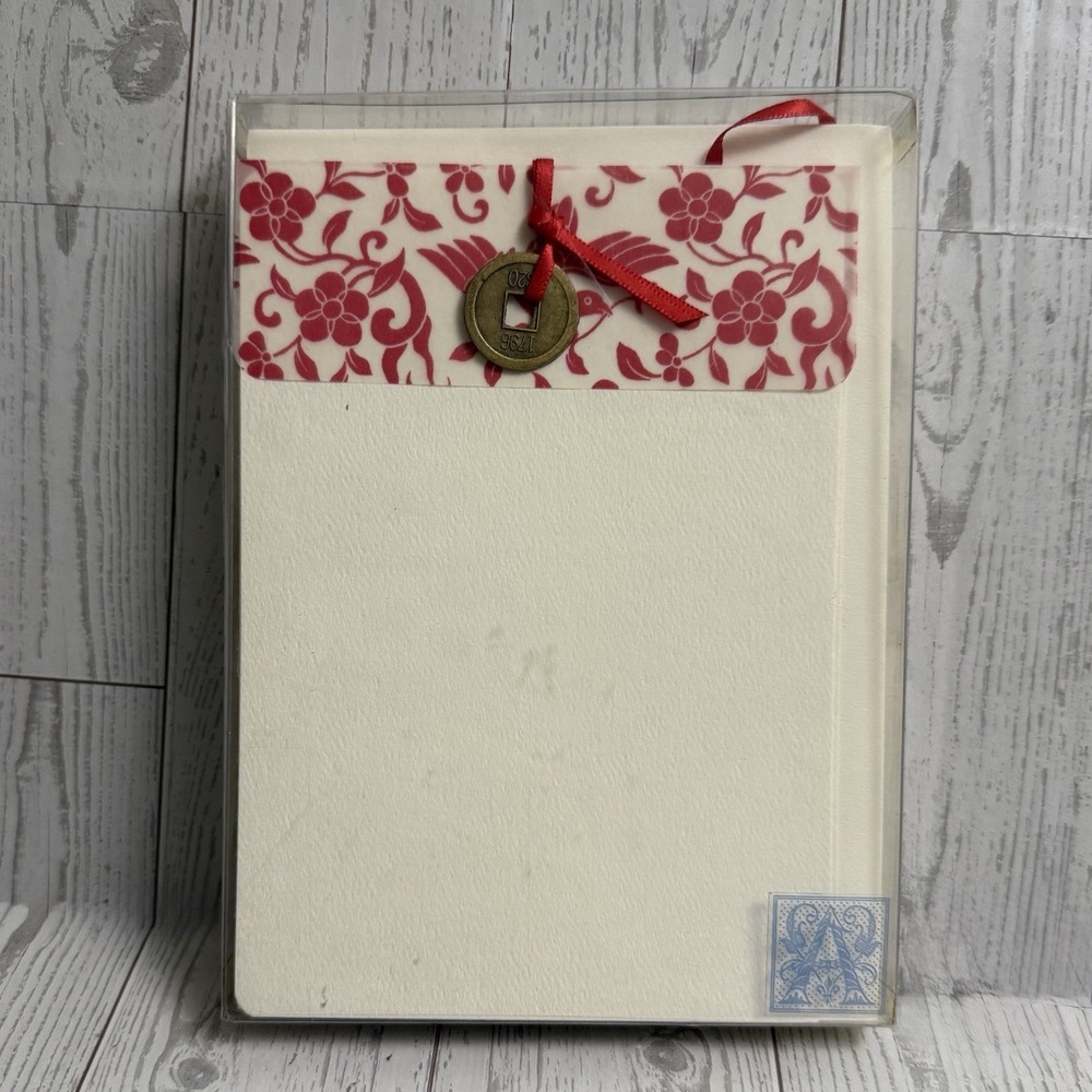 Atelier Du Papier Stationery Cards & Envelopes Chineseβ Coin Red Bird Flowers